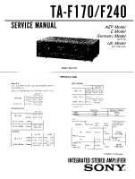 Sony TA-F240 - Service Manual